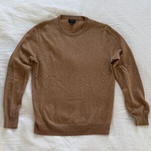 J.Crew Camel Tan 100% Cashmere Crewneck Sweater for Men